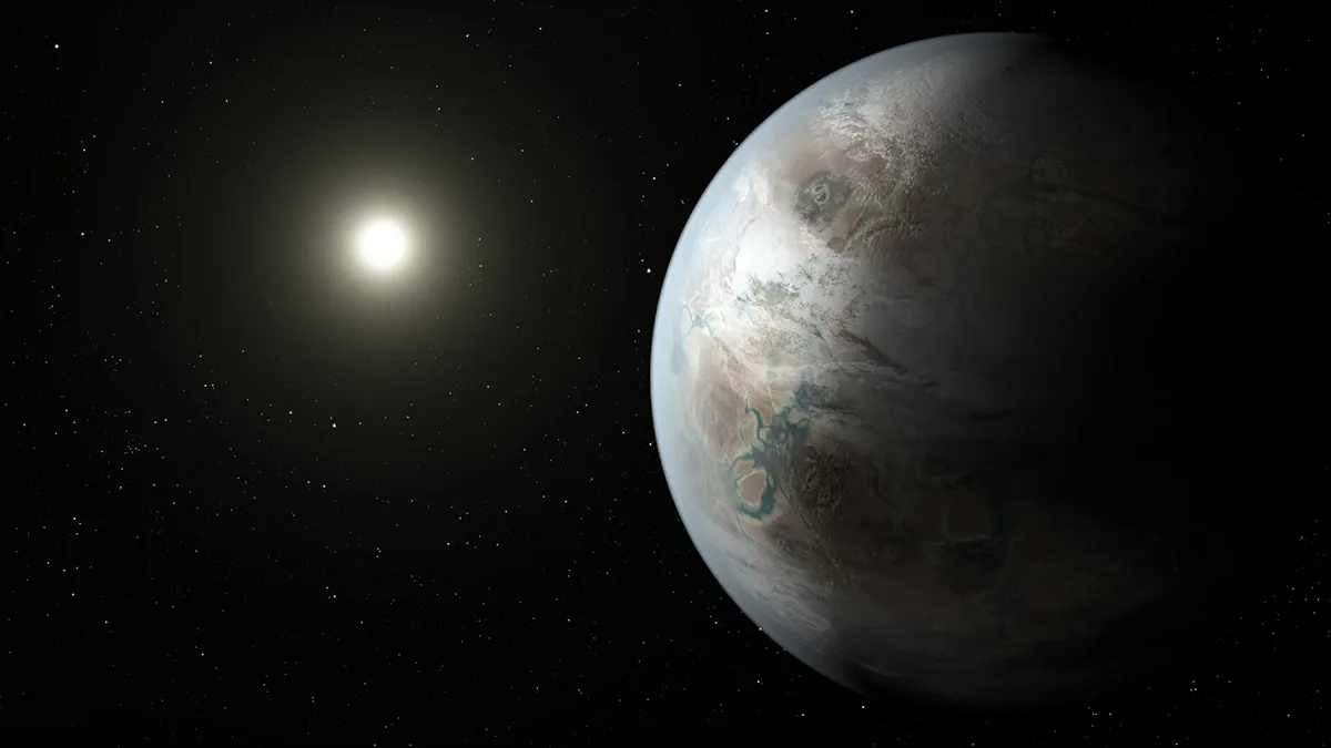 Artist's impression of Kepler-452b. Credit: NASA Ames/JPL-CalTech/R. Hurt