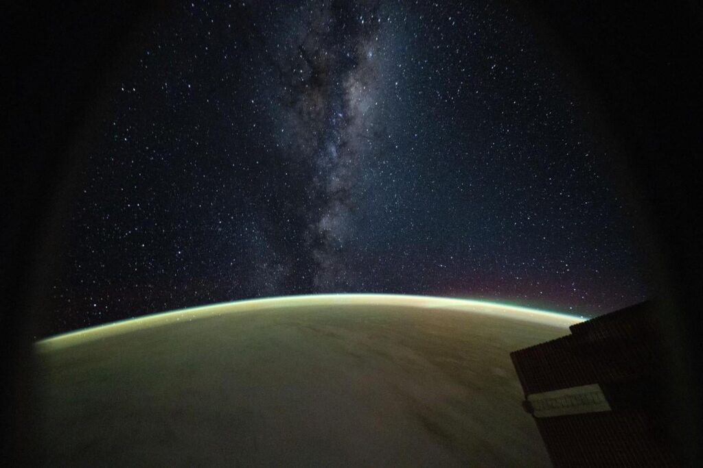 This photo was taken by NASA astronaut Chris Williams on April 13, 2026, from a SpaceX Dragon spacecraft docked to the International Space Station. If you can find a dark enough sky, you may be able to see a similar view back on Earth!