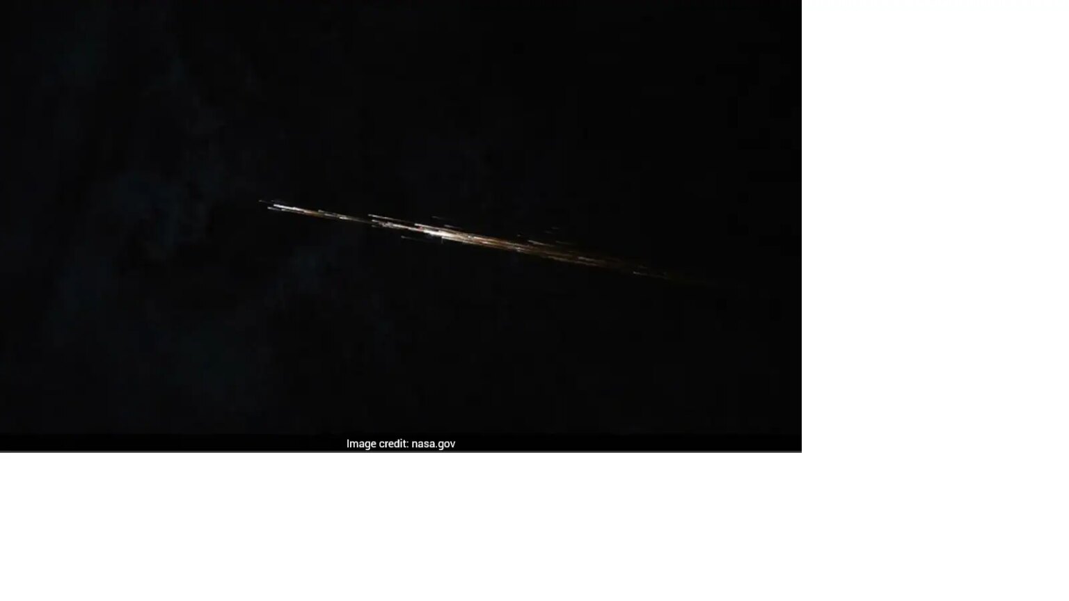 Video: NASA Shares "Epic" Visuals Of Bright Object Streaking Through Upper Atmosphere