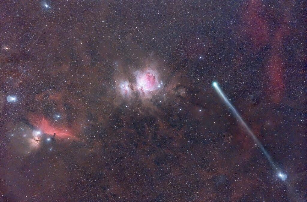 Comet C/2025 R3 near Orion Nebula