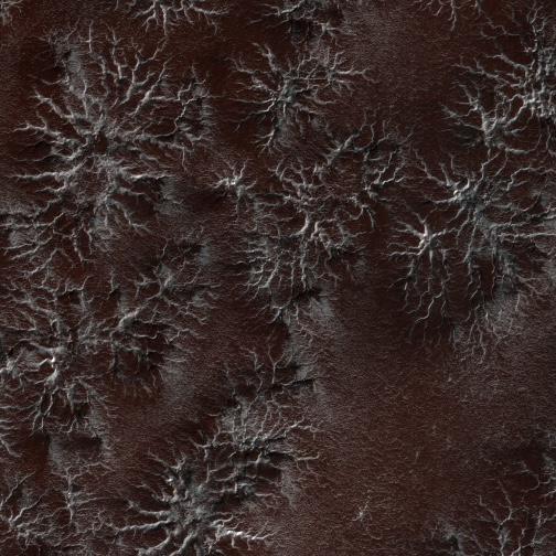 Spider terrain on Mars