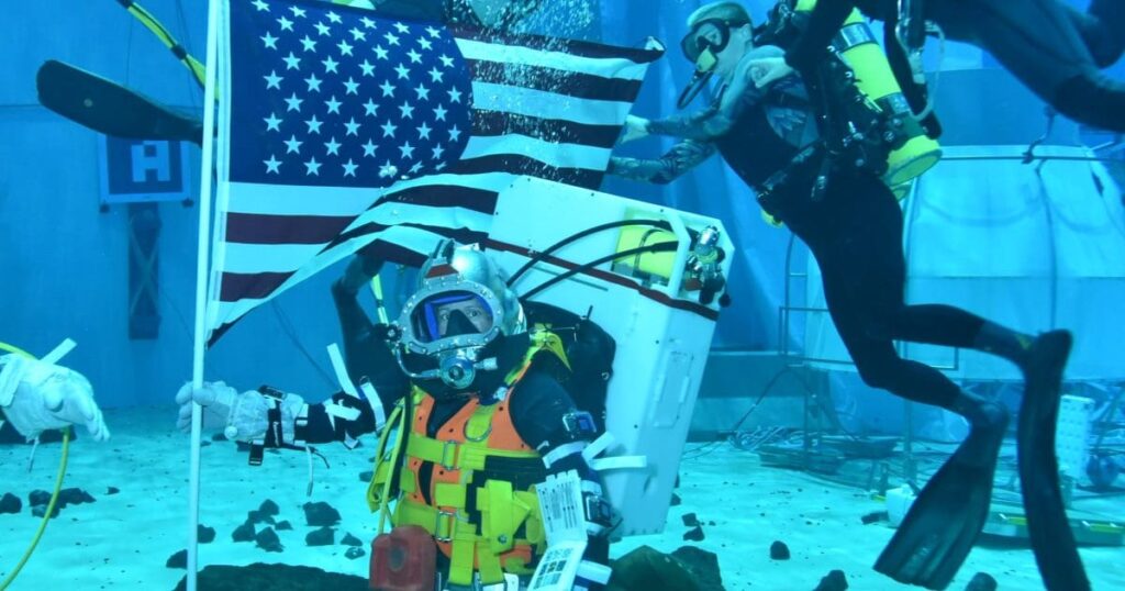 NASA’s Kagey Guides Spacewalks In Simulated Microgravity NASA’s Kagey Guides Spacewalks In Simulated Microgravity