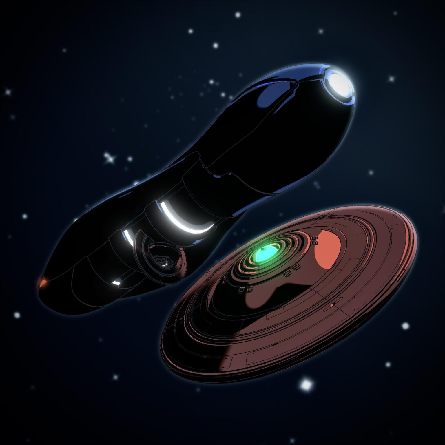 UFO art inspired by the Villa Santina n Cisco Grove incidents