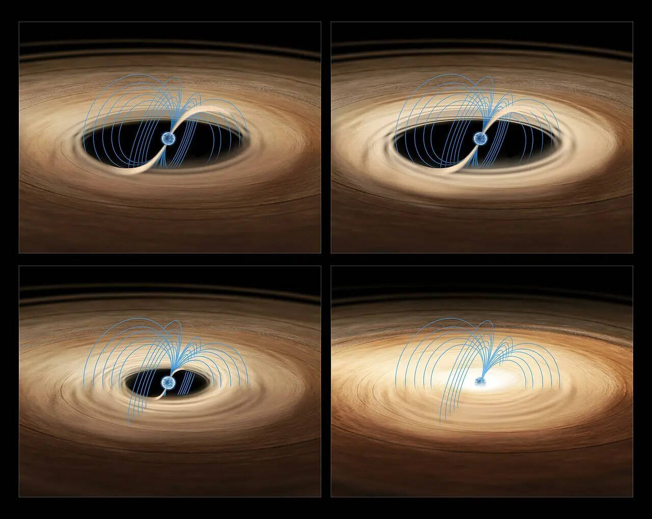 Their discovery confirmed theories about neutron stars. These cosmic clocks help scientists test physics and study space-time. The discovery changed our understanding of the universe. Image Credits: NASA Jet propulsion laboratory, via Wikimedia Commons Neutron_star_magnetic_fields_simulation