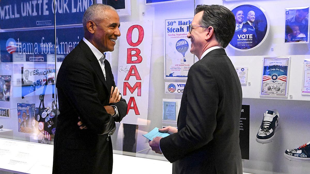 Barack Obama speaks during 'The Late Show' interview addressing UFO claims.