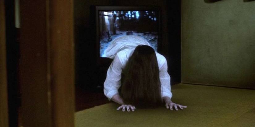 Sadako Yamamura Crawling Out of the TV in Ringu