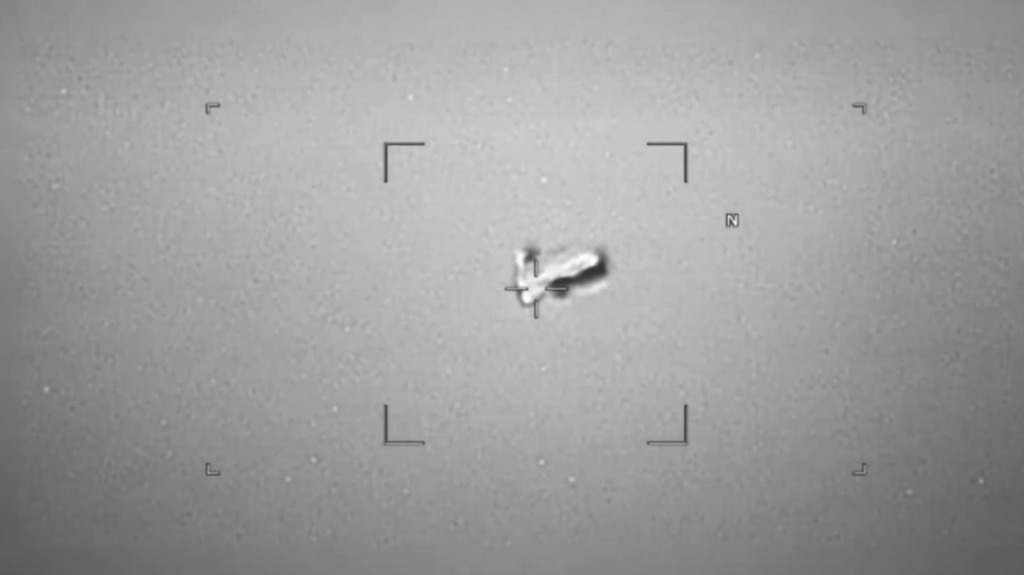 Mysterious football-shaped UFO pictured in first drop of classified docs