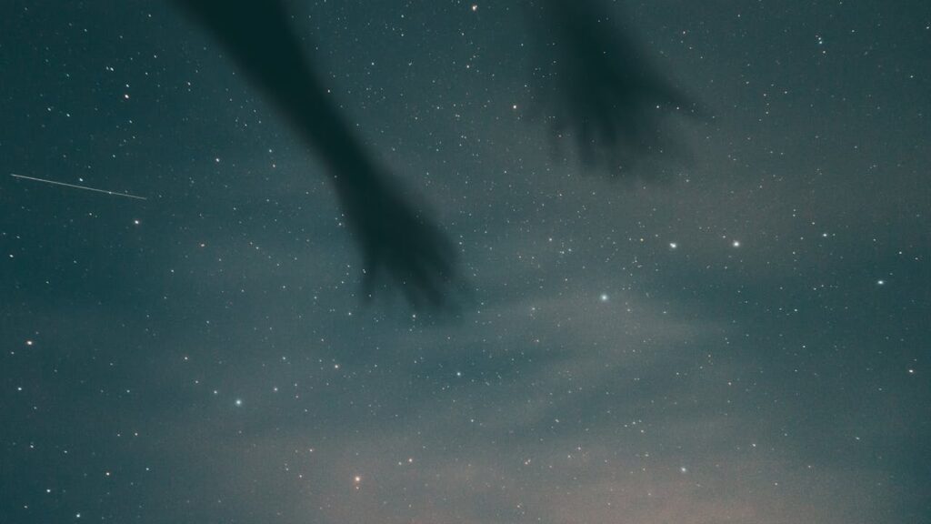 Internet Thinks the UFO Files Are ‘Distractions’ And ‘4 Alien Species’ Theory Isn’t Helping Silhouette of hands against night sky