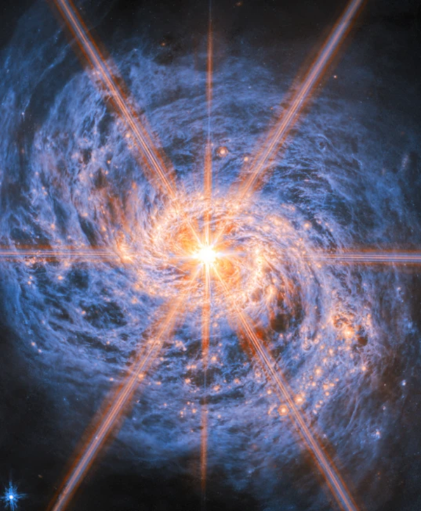 Spiral galaxy’s brilliant heart shines bright in a new picture from NASA’s Webb telescope Spiral