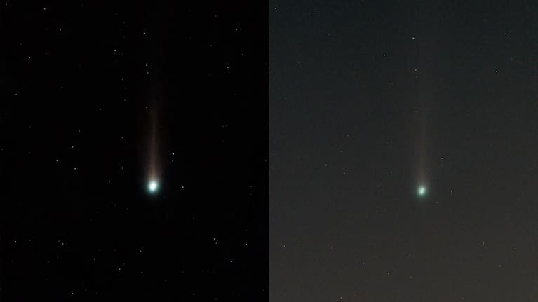 The comet passing over Auckland. Source: Josh Aoraki 