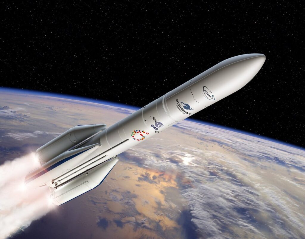 Artist's conception of Ariane 6 rocket.