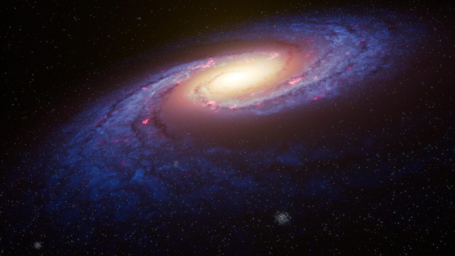 A spiral galaxy, 120 million light-years from… my desktop A spiral galaxy, 120 million light-years from... my desktop
