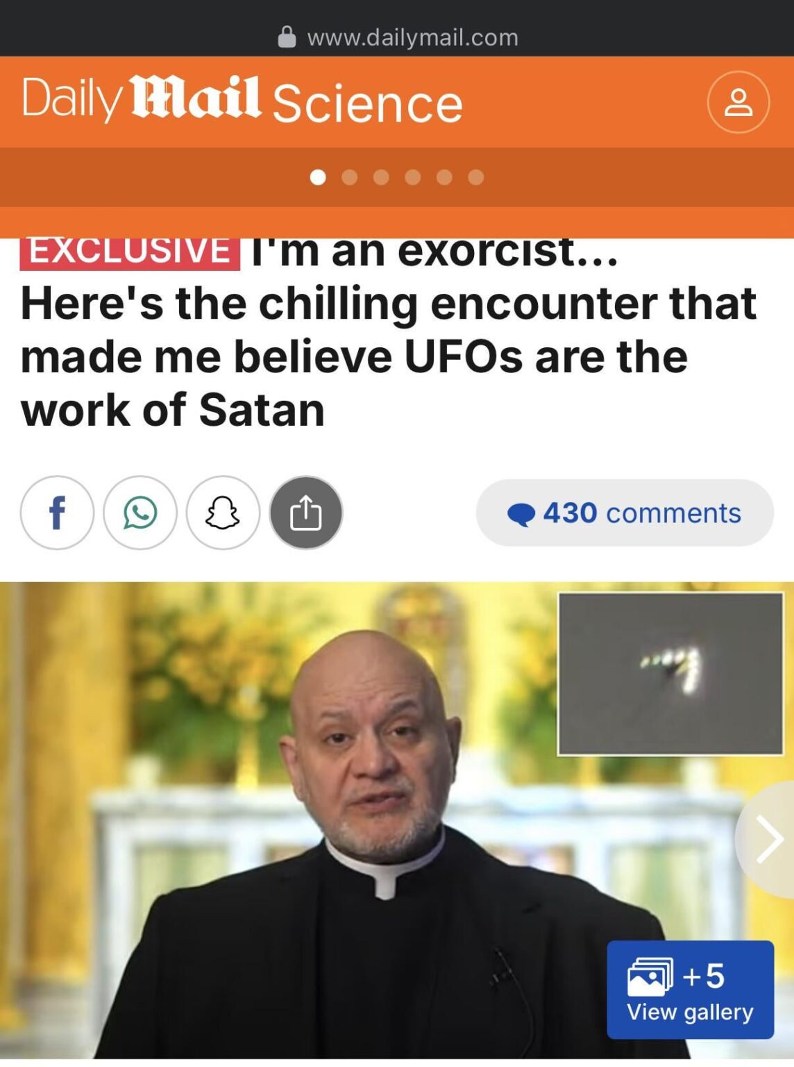 Another Demonologist and now priest, warns that the UFO Phenomenon could be Demonic Forces in disguise…Causing Illusion and Shapeshifters “Classic Demonic Activity”