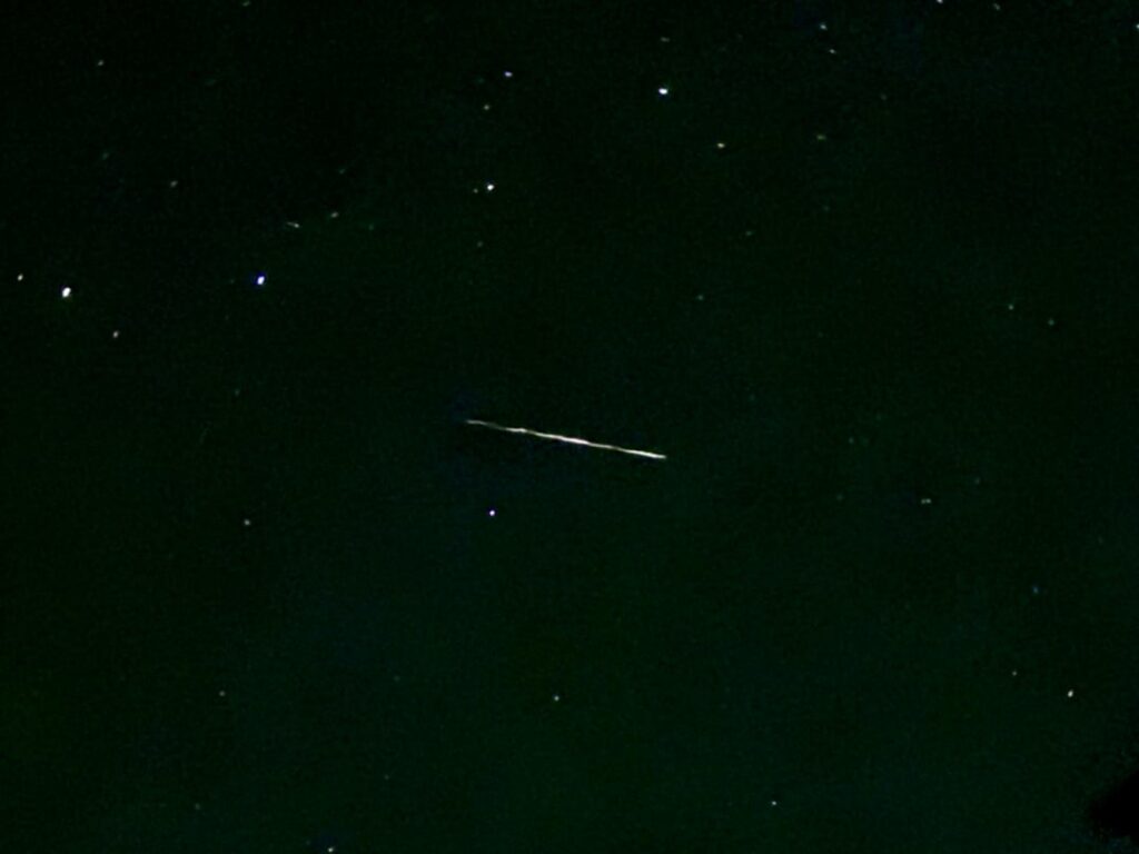 Strange faint linear very high altitude object moving north-to-south over New Hampshire at 10pm eastern last night — not Starlink? Strange faint linear very high altitude object moving north-to-south over New Hampshire at 10pm eastern last night — not Starlink?