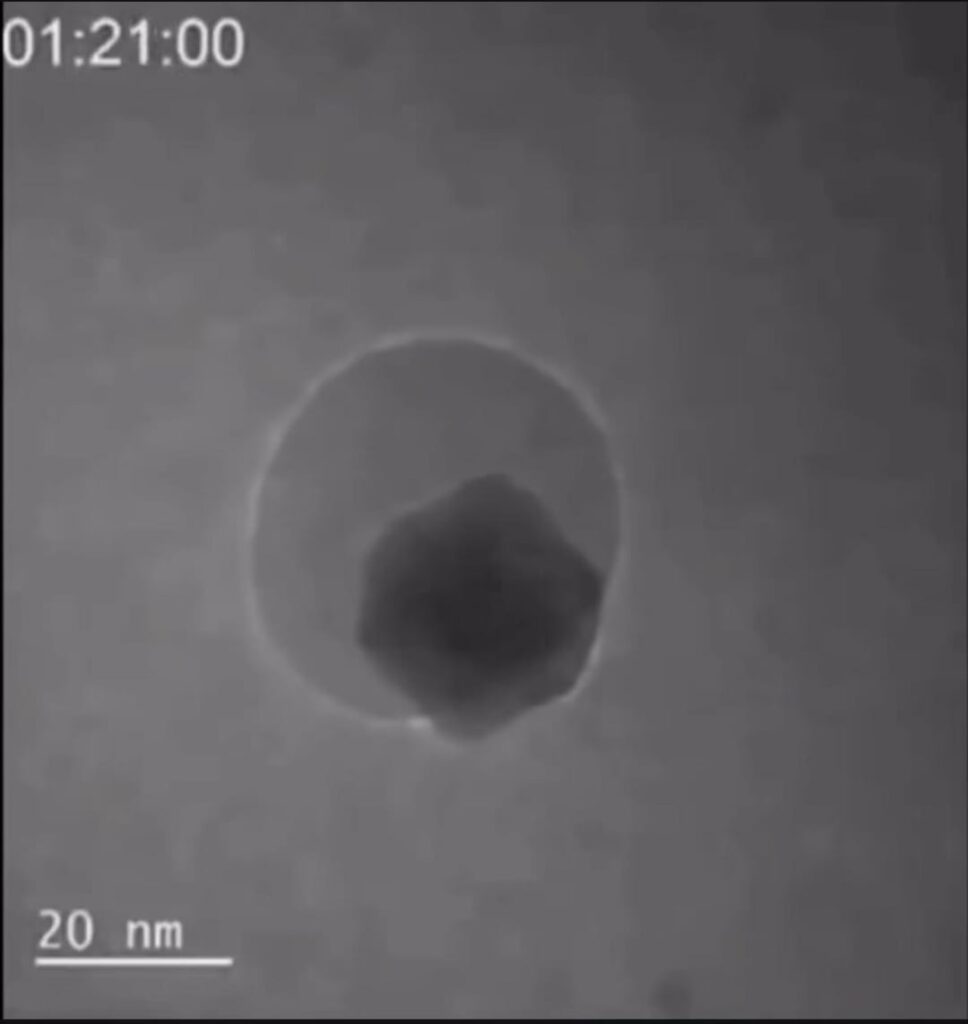 Connection to the cube within a sphere? Scientists recently directly observed the creation of water from a hydrogen molecule merging with oxygen.