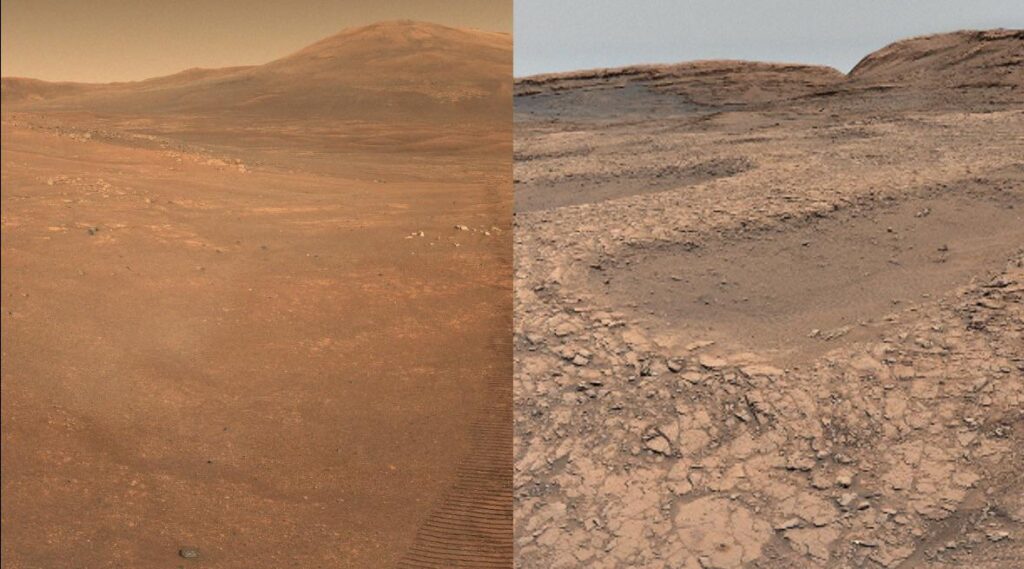Two rovers, two sides of Mars.