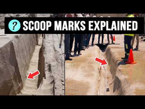 Mystery Solved Scoop marks around the unfinished obelisk as well as other places came from plasma cutter