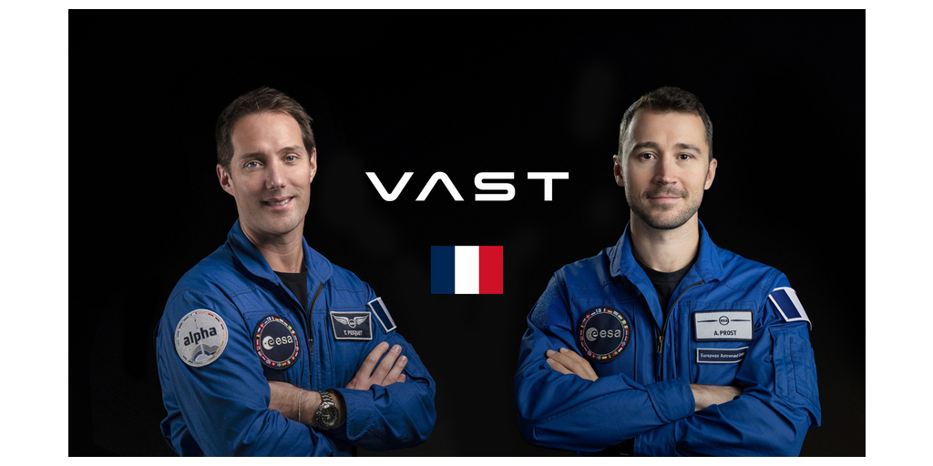 France Signs Historic Two-Mission Agreement with Vast to the International Space Station and Haven-1, Scheduled to be the World’s First Commercial Space Station Vast Logo