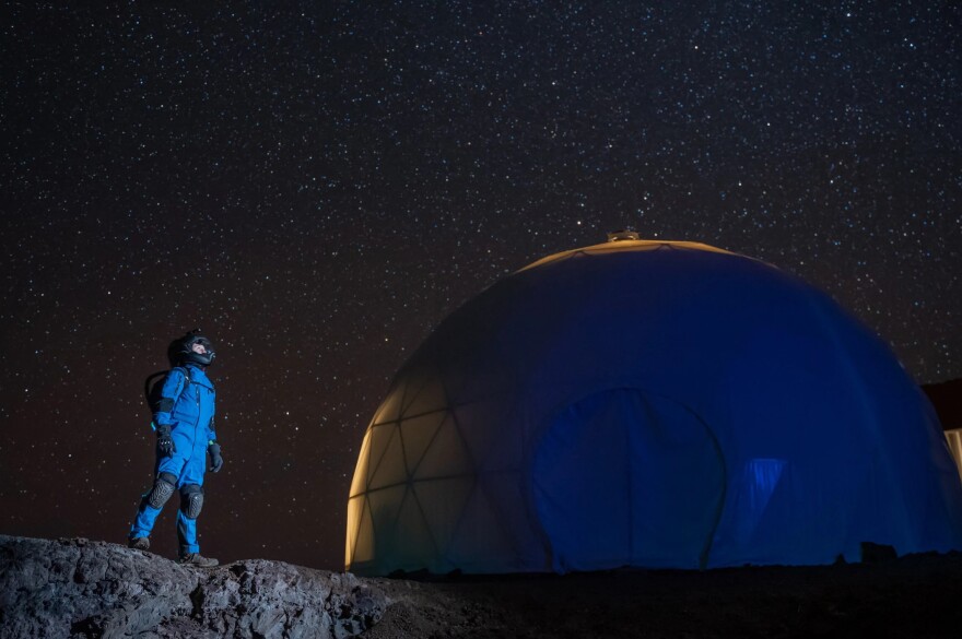 The Hawai'i Space Exploration Analog and Simulation, or HI-SEAS, is a research station located on Maunoaloa volcano designed to simulate the surface of the moon and Mars.