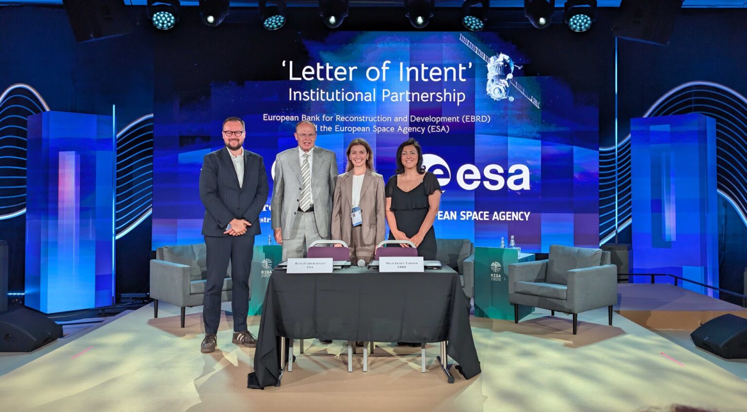 ESA and EBRD sign letter of intent in Riga ESA and EBRD sign letter of intent in Riga