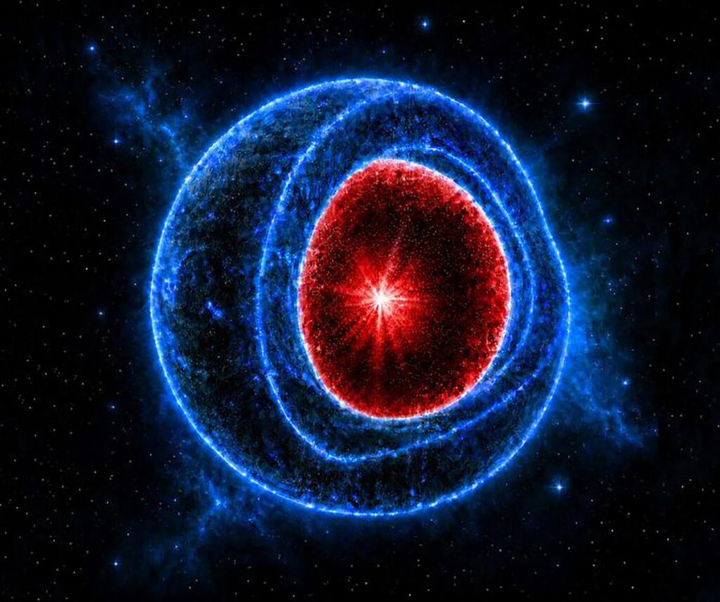 We may need new physics. Scientists say mini-universes could form within dying stars Artist