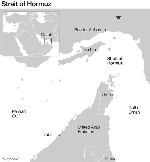 Strait of Hormuz map