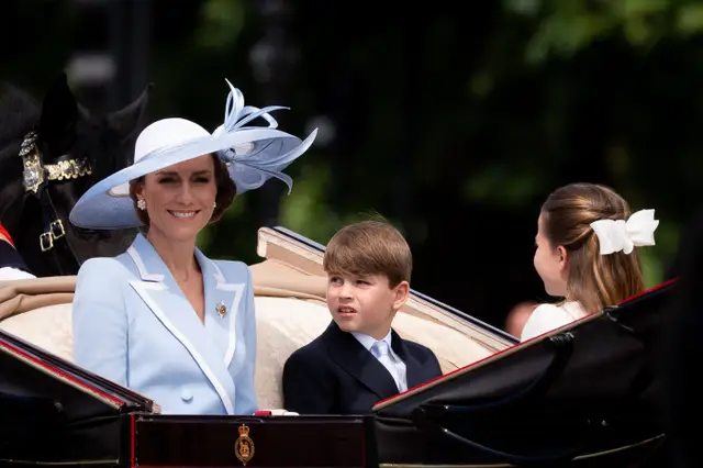 The Princess of Wales with Prince Louis and Princess Charlotte in an Ascot landau 