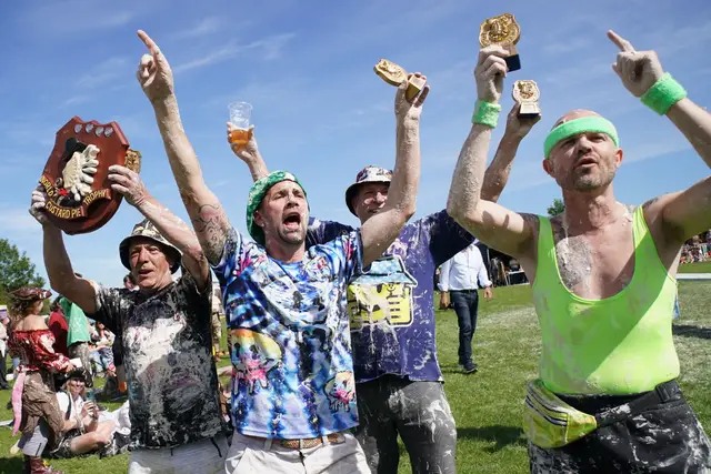 ‘The Old School Ravers’ were the winning team (Gareth Fuller/PA)