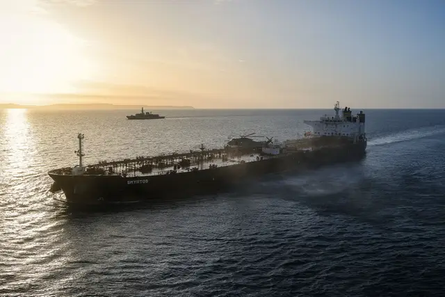 Russian shadow fleet vessel Channel interception