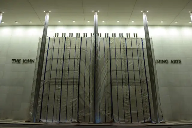 The wall of the John F Kennedy Center 