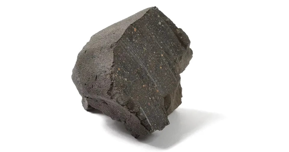 The Murchison meteorite fell in Australia in 1969, breaking into numerous fragments. It belongs to the carbonaceous chondrite group of meteorites. These meteorites are considered to be particularly pristine. (CREDIT: MPS / T. Klawunn)