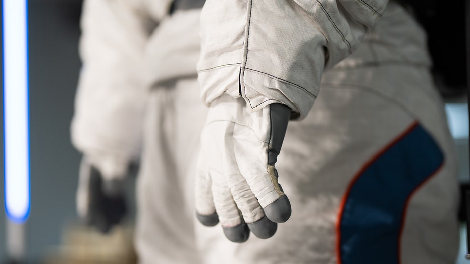 white close up of spacesuit 