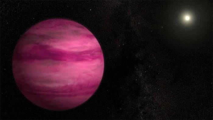 Coldest Alien World We Have Ever Photographed Has Skies Full of Salt This artistic illustration of the Pink Planet, or GJ504b, orbiting its host star. Astronomers think the object is pink because it's incredibly old (between 2.5 billion and 4 billion years old) and cold.