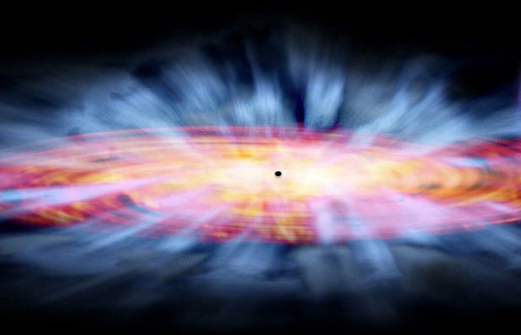 Record-Breaking Black Hole Wind Blasts Through Space at 30% the Speed of Light Quasar Black Hole