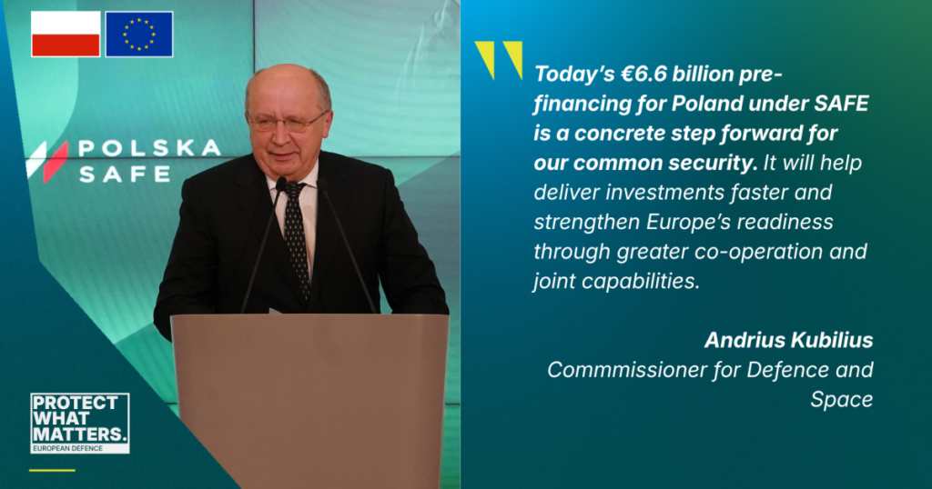 Poland receives first €6.6 billion payment under SAFE Poland receives first €6.6 billion payment under SAFE
