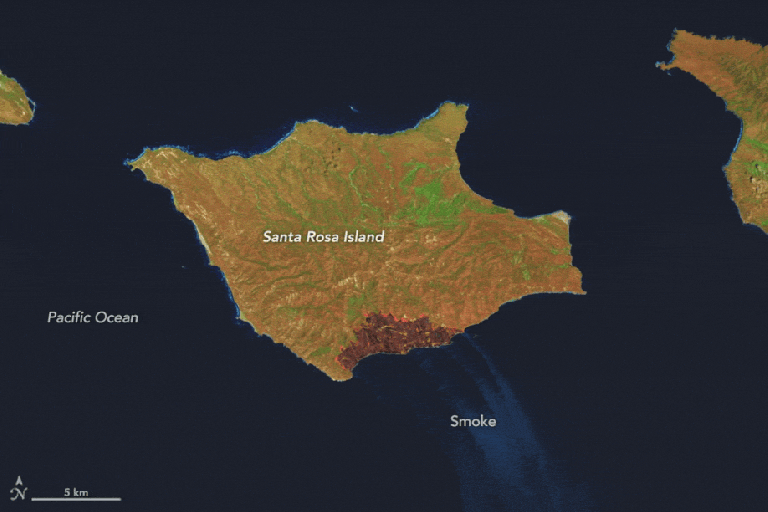 NASA images reveal Santa Rosa Island Fire burn scar covering third of the island NASA images reveal Santa Rosa Island Fire burn scar covering third of the island