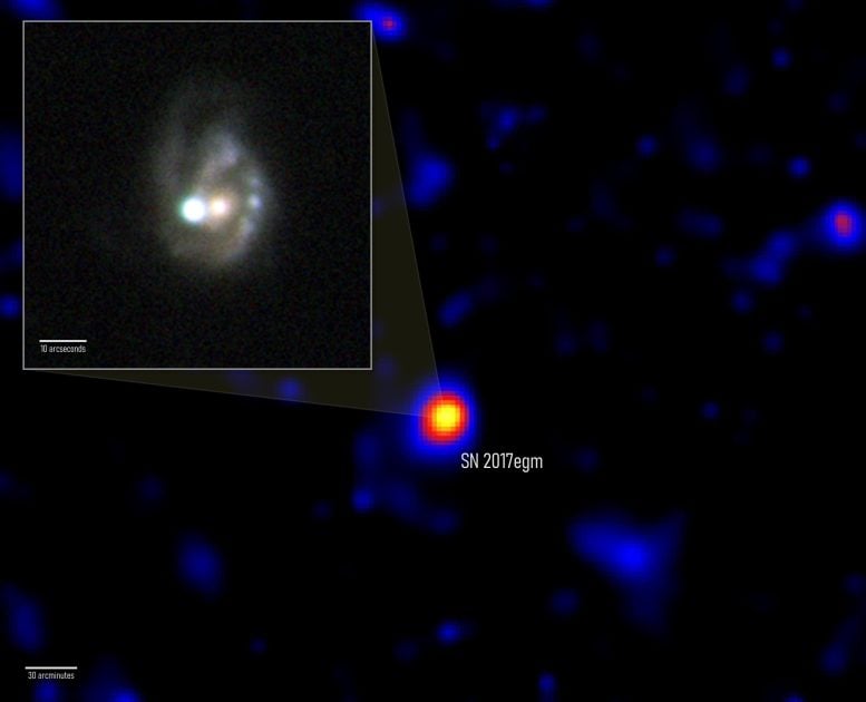 Supernova SN 2017egm Optical Gamma Rays