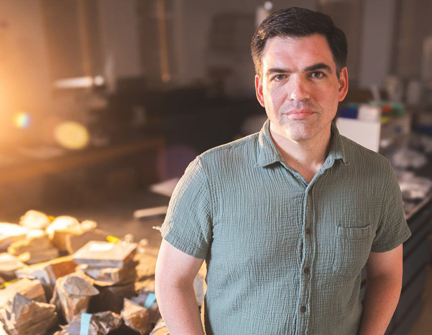 Dr. Michael Tice in his lab at Texas A&M University