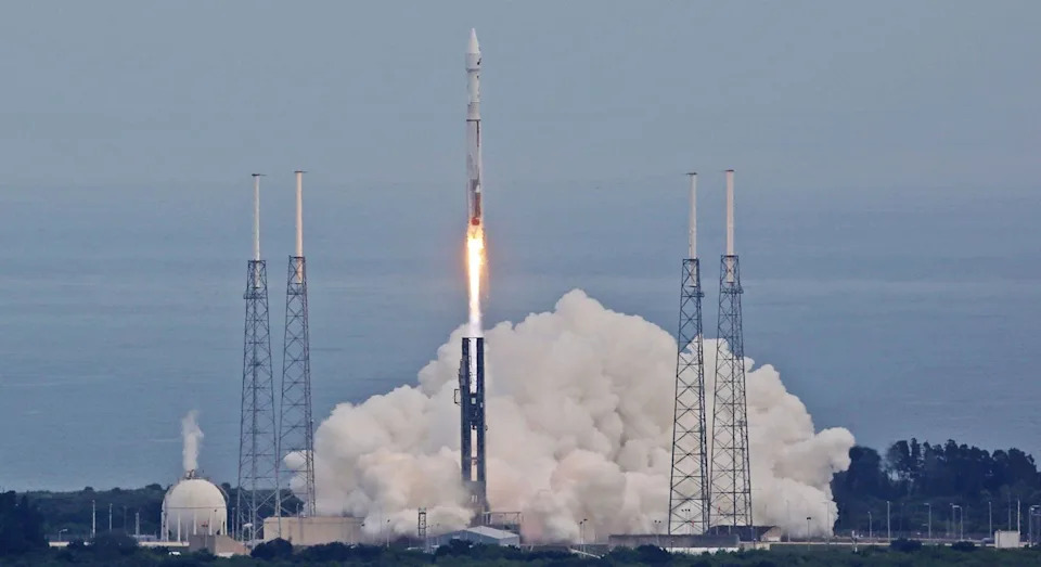 An AtlasV rocket, carrying the Maven spacecraft, blasts off at Cape Canaveral Air Force Station, Fla., on Monday, Nov. 18, 20131. Maven is on a 10-month journey will directly assess the atmosphere of the planet Mars.