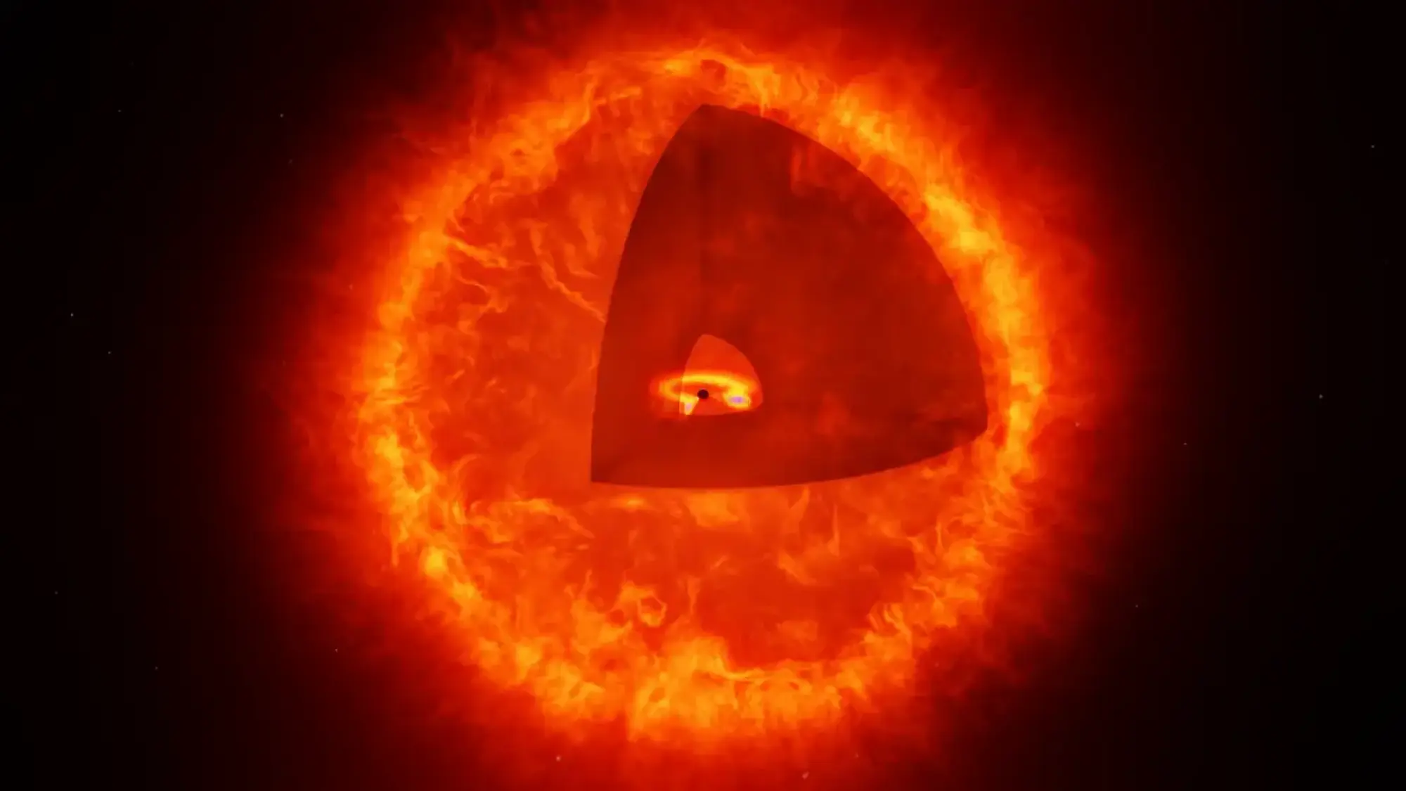 An artist's interpretation of a black hole star