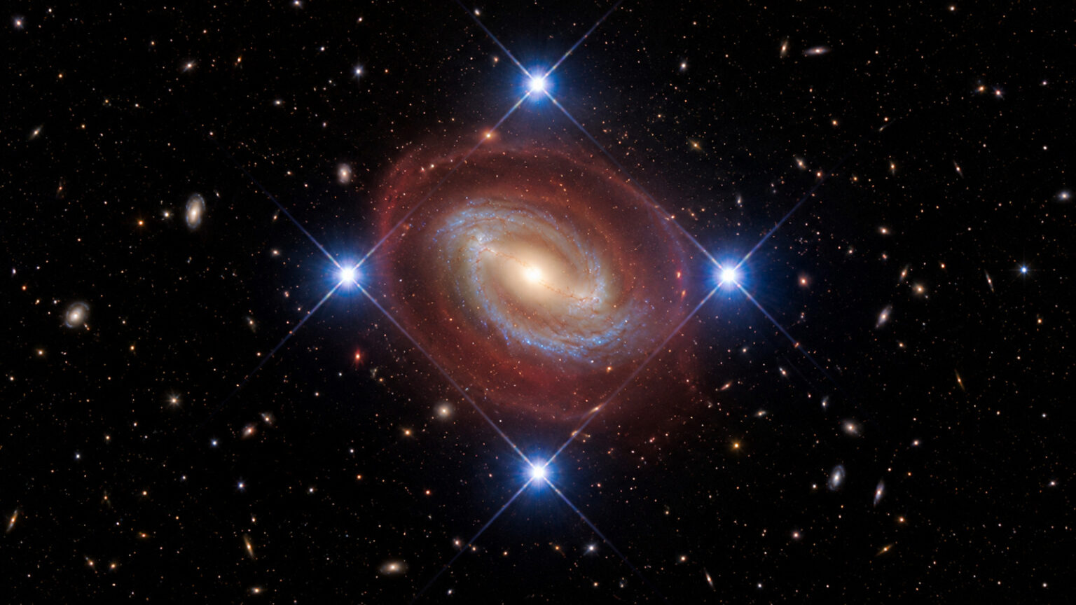 Italian telescope in La Palma captures rare “Einstein Cross” in space, and unusual discovery makes scientists rethink how giant galaxies grow in the universe Italian telescope in La Palma captures rare "Einstein Cross" in space, and unusual discovery makes scientists rethink how giant galaxies grow in the universe