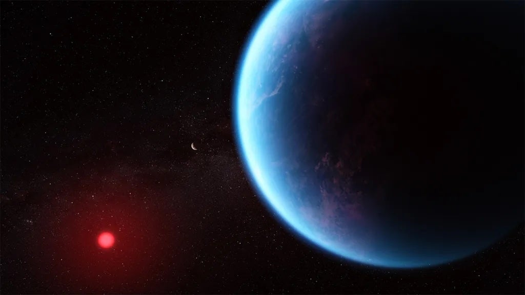 In April 2025, researchers reported possible traces of molecules called dimethyl sulfide and/or dimethyl disulfide on exoplanet K2-18b