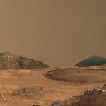 Rock formations on the surface of Mars