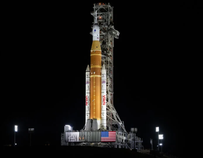 NASA Deep Space Network Passes Artemis II Test NASA’s Space Launch System (SLS) rocket and Orion spacecraft, secured to the mobile launcher, are seen at Launch Pad 39B, Saturday, Jan. 17, 2026, at NASA’s Kennedy Space Center in Florida.